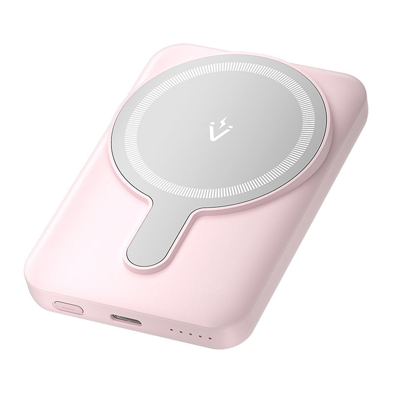 Power Bank Inalámbrico Magnético 5000mAh con Soporte y Carga Rápida
