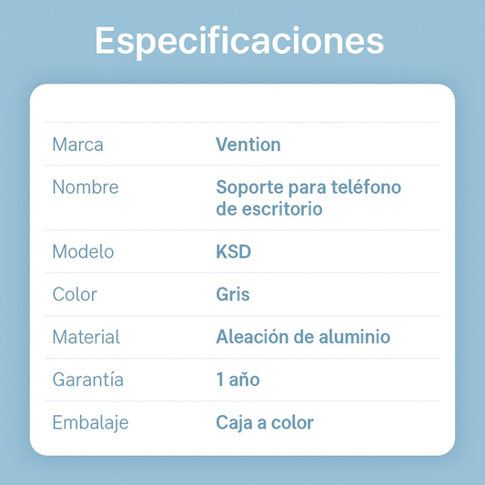 Soporte de Móvil con Base Giratoria 360° – Diseño de Aluminio Plegable para Escritorio